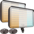 2Pack Dusk to Dawn Outdoor 150W LED Flood Light with Knuckle &amp Plate Mount 3000K/4000K/5000K Color Selectable ETL Commercial LED Security Lighting