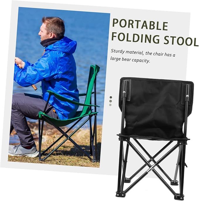 GANAZONO Portable Folding Camping Chair Carry Bag Compact Outdoor Chair for Hiking Garden and BBQ Oxford Cloth Reinforced Seams Easy to Carry