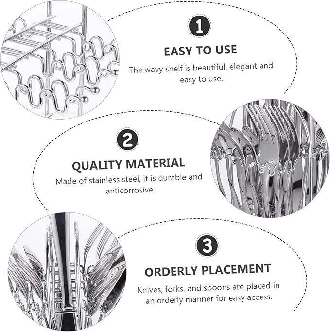 HEALLILY 1 Set Stainless Steel Tableware Modern Cutlery for Home Outdoor Travel Dining Lightweight Dishwasher Safe Elegant Mirror Finish present for Friends and Family