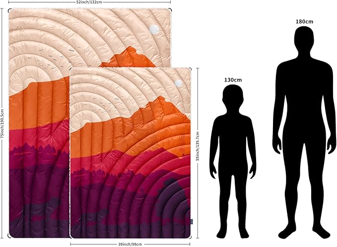 Outdoor Camping BlanketWarm Thick Camp Blankets with Sherpa Lining Soft Fleece Camping Blanket Puffy Camping Quilt for Cold Weather Traveling Stadium Hiking Picnics
