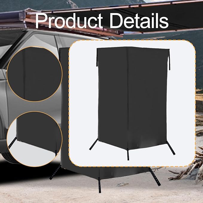 Vehicle Side Shower Tent Dressing Room Portable Privacy Shelter Camping Awning Shower Room for Long Road Trips Camping Travel