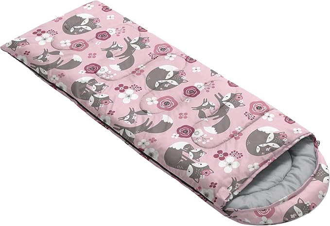 AILONEN Cute Frog Green Camping Sleeping BagLightweight &amp Waterproof3 Season Warm &amp Cool WeatherTravel Portable Compression with Compact Carrying Bag for Kids Girls Adults