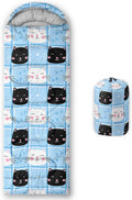 Space Astronaut Sleeping Bag for Boys KidsCute Space Rockets Lightweight Portable Compact with Compression SackMoon and Stars Clouds Camping Bag for Backpacking Travelling Outdoor Hiking