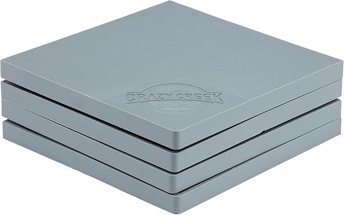 Crazy Creek Pack Table Compact 12 x 12 Outdoor Folding Table Gray and Orange