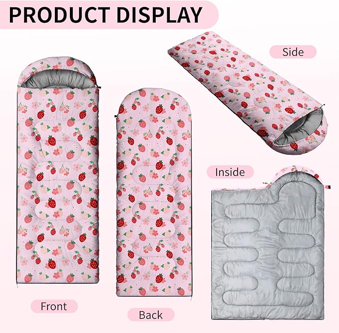 Camping Sleeping Bags Lightweight Waterproof Sleeping Bag and Compact with Compression Sack for Outdoor