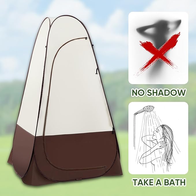 Portable Pop Up Privacy Shower Tent Spacious Changing Room Dressing Room Sun Sunshade Canopy Outdoor Rain Shelter Backpack Privacy Shelters for Camping Hiking Beach Toilet