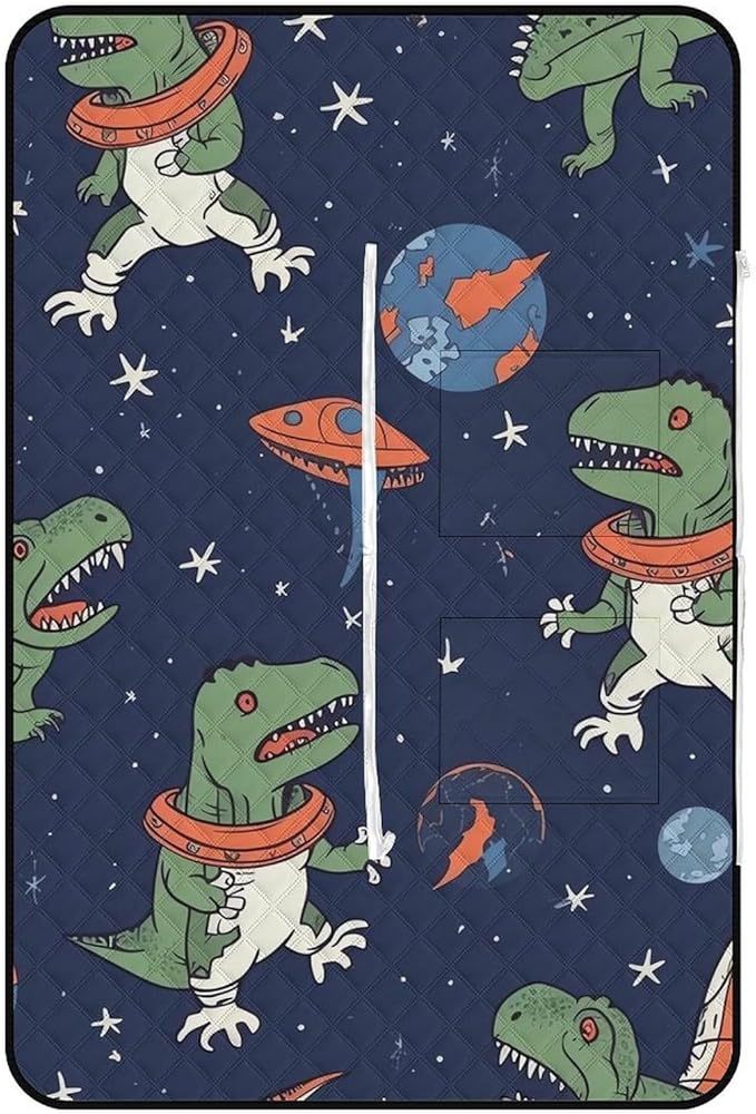 Zipper Funny Astronaut Dinosaur Rocket Style Picnic Mat Suitable for Travel Camping Park Or Home Use