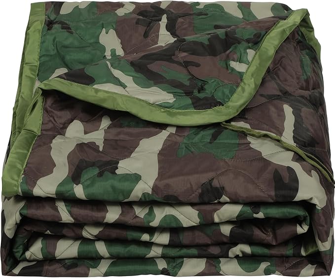 REDCAMP Military Camping Blanket Water-Resistant Thermal Poncho Liner Lightweight Insulated Outdoor Blanket for Hiking Camping with Compression Carry Bag