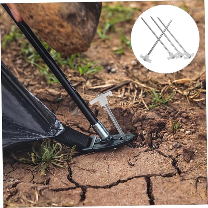 TOYANDONA 6Pcs Heavy Duty Tent Stakes Durable Camping Pegs for Secure Tent Fixing Resistant Ground Anchors for Canopy and Awning Lightweight and Portable Design