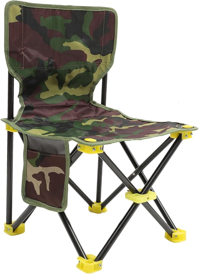 Happyyami Portable Folding Fishing Chair Outdoor Beach Stool Rugged Camping Stool