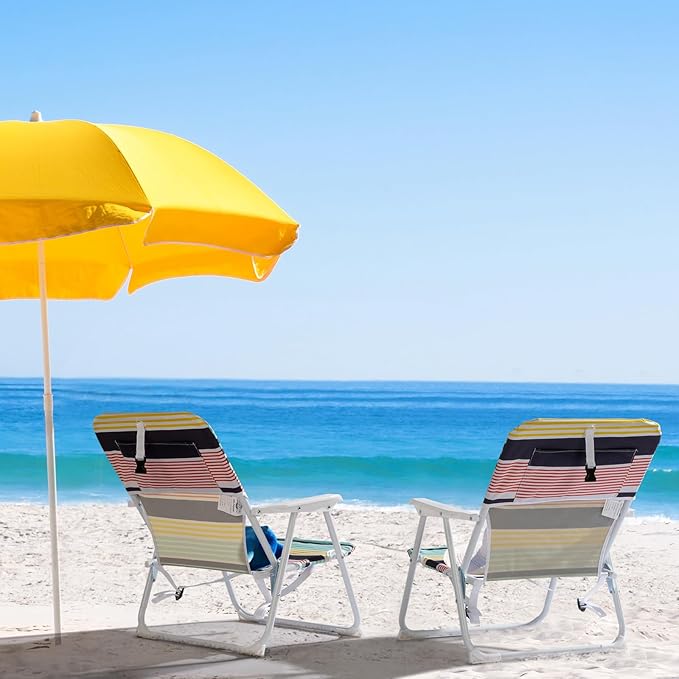 Folding Beach Chair Beach Chairs for AdultsPortable Heavy-Duty Lawn Chairs Made of High Strength Durable 600D Oxford Fabric and Steel Frame for OutdoorsCamping TripSporting EventPicnic BBQ