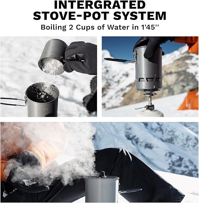Fire-Maple Petrel Quickboil Pro Ultralight Cooking System – Compact &amp Fast-Boiling Backpacking Stove Pot Set Ideal for Hiking Solo Camping Travelling Hunting Trips | Petrel Quickboil Pro Syste