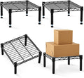 3 Pack Dunnage Rack 13.8 Long x 13.8 Wide 5.9 Height Mild Steel Dunnage Rack 1000+ Pound Capacity Storage Commercial Food Service Storage in Restaurant Kitchens Shop(Black)