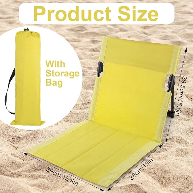 Karenhi 2 Pcs Foldable Poolside Chairs Portable Beach Chair Folding Poolside Chairs for Edge of Pool for Adults Traveling Camping Picnic Lawn Accessories (Green)