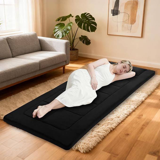 Portable Camping Cot Mattress 80 x 36 Inches Sleeping Mat with Waterproof Anti-Slip Bottom Floor Mattress Easy to Carry for Guest Tent Lawn Yard Camping Cot Easy to Store