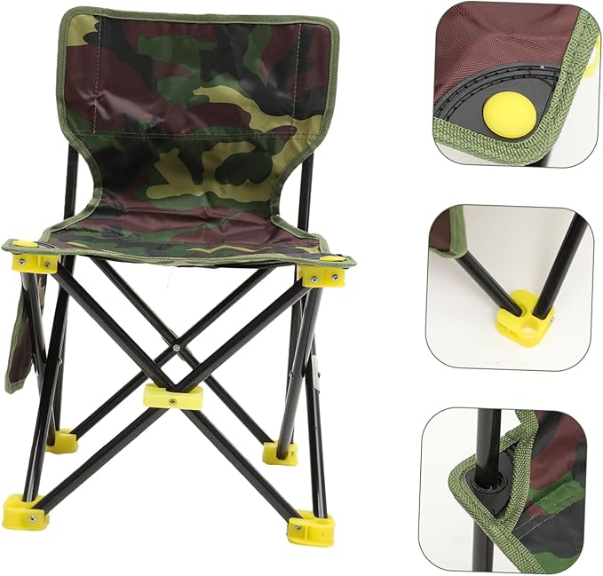 Folding Fishing Chair Portable Outdoor Fishing Stool Backrest Compact Design for for Camping Hiking