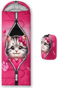 AILONEN Kawaii Panda Sleeping BagsLightweight &amp Waterproof3 Season Warm &amp Cool WeatherDreamy Purple Flower Animal Themed Sleeping Bags for BoysGirlsKidsAdults TravellingOutdoors