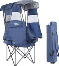 Camping Chair with Canopy Beach Chair with Canopy Shade Oversized Folding Canopy Chair for Camping Beach Picnics Fishing Sports - High Back Padded Headrest Cup Holder Pocket - Support 400 LBS