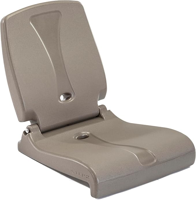 Step2 Folding Flip Seat Lightweight Portable Outdoor Chair for Poolside Camping Beach Boats Tailgates Durable Ground Chair with Back Support for Adults Brown