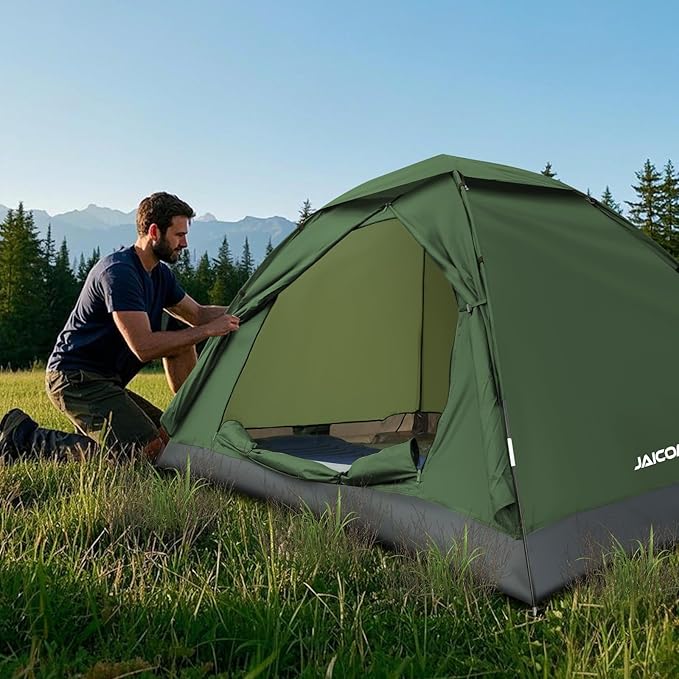 1/2/4 Person Camping Tent - Lightweight Backpacking Tent Waterproof Windproof Easy Setup Hiking Tent Suitable for Outdoor Family Camping Hunting Mountaineering Travel