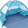 Ocean World 3-4 Person Family and Baby Beach Tent – Cool Beach Essentials for Shade UPF 50+ UV Protection and PU800 Waterproof Portable Pop Up Sun Shade Cabana Shelter for Kids and Toddlers