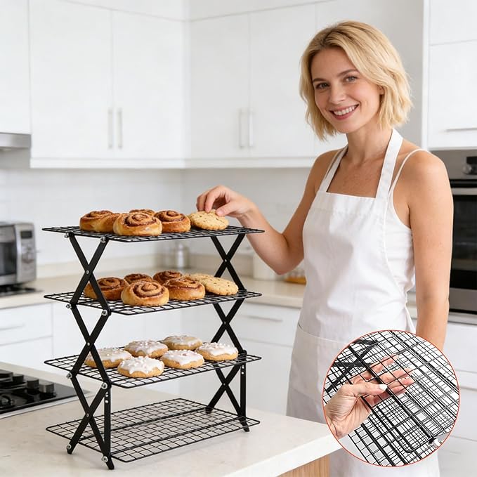 Strong Refrigerating Rack for Professional Kitchens Pliable Collapsing Compact Not Stick Face Modifiable Height Space Saving