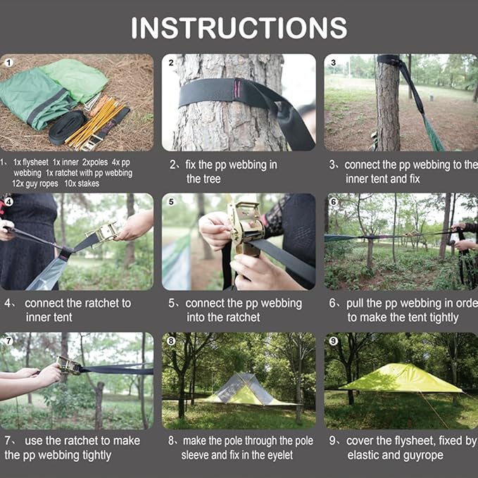 Camping HammockLarge Hammocks-Portable Camping Hommock for Family Tree Tentfor Outside Hiking and Travel…