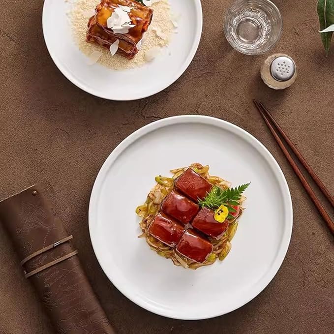 Camping Plates Plate Household Tableware Creative Fashion Hotel Nordic Good-Looking Dish Fruit Dinner Decorative Plate(Medium)
