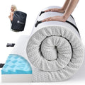 KingChii Memory Foam Camping Mattress Portable Roll Up Sleeping Pad for Road Trip Floor Mat Roll Up Futon Mattress for Guests Sleepoverr