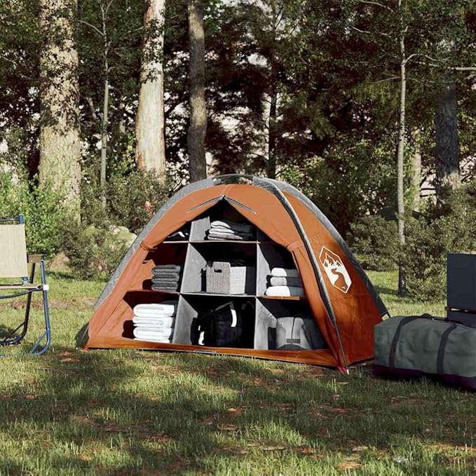 YAFF Storage Tent 9 Compartments Gray and Orange WaterproofSporting GoodsOutdoor RecreationCamping &amp HikingTents94376