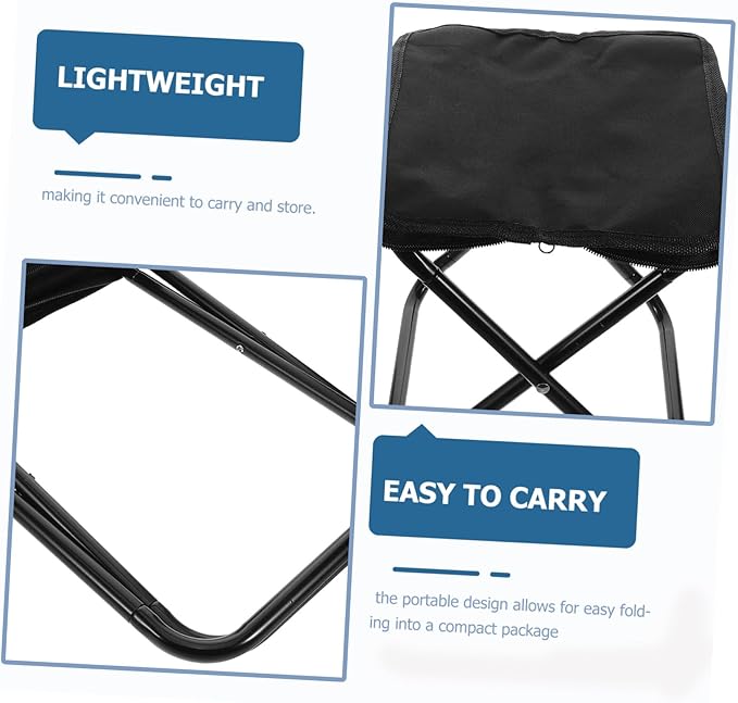 Cabilock Mini Portable Folding Stool Chair Lightweight Camp Seat for Outdoor Activities Fishing and Picnics and Easy to Carry for Travel