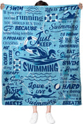 Swim Gifts for Swimmers Swimming Blanket Gifts for Coach Gifts Swim Team Gift Just Keep Swimming 80 x 60 Swimmer Blanket Christmas Birthday Gift for Men