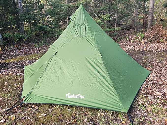 FIREHIKING Hot Camping Tent - Ultralight Tepee With Stove Jack for 1-2 Adults