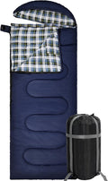 REDCAMP Flannel Sleeping Bag for Adults Comfortable Cotton Sleeping Bags for Camping with Detachable Hood Red/Grey/Blue/Black