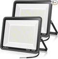 2 pack 300W LED Flood Light(2000W Equivalent)Super Bright 42500LM 5000K Daylight IP66 Waterproof Security Outdoor LED Arena Lights Commercial Lighting Floodlight for Backyard|Court|Stadium|Yard