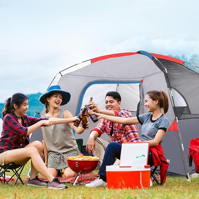 4 Person Tents for Camping 4 Person Tent Easy Setup Instant Family Travel Tent for Backpacking Hiking Traveling Outdoor