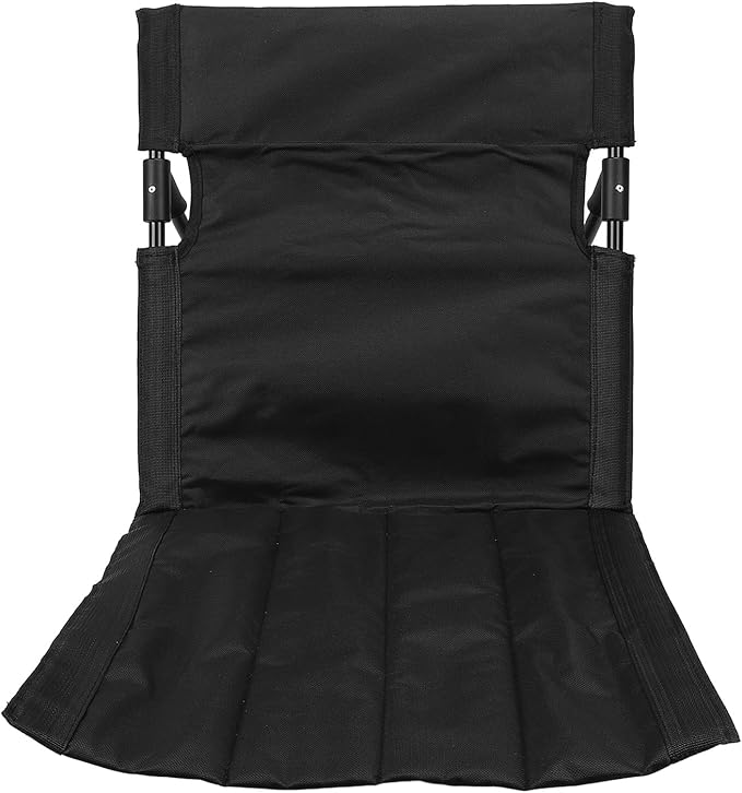 Yosoo Health Gear Portable Folding Floor Chair Adjustable Backrest Breathable 600D Oxford Fabric Lightweight for Beach Camping and Fishing (Black)