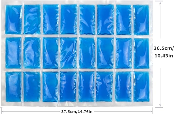 SportEmblema Reusable Ice Pack for Lunch Boxes 2 Pack Large Ice Pack Blanket Cooler Easy to Cut Ice Sheet for Lunch Bag 14.76x10.43 Long Lasting Freeze Ice Packs for Meal Prep Non-Toxic BPA Free