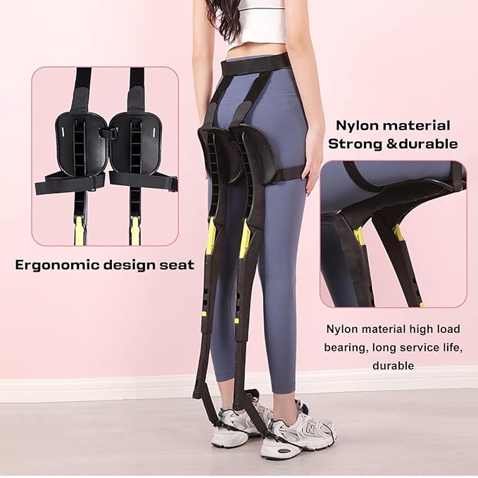 Wearable Leg Invisible Chair Adjustable Chairless Chair Lightweight Wearable Exoskeleton Invisible Outdoor Seat Withstands 50kg/75kg/100kg - for Outdoor Subway