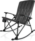 Picnic TIME Outdoor Rocking Camp Chair - XL Heavy Duty Camping Chair for Adults