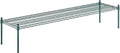 18 x 72 x 14 Green Epoxy Wire Storage Shelf Dunnage Rack Commercial 1 Tier Small Shelf
