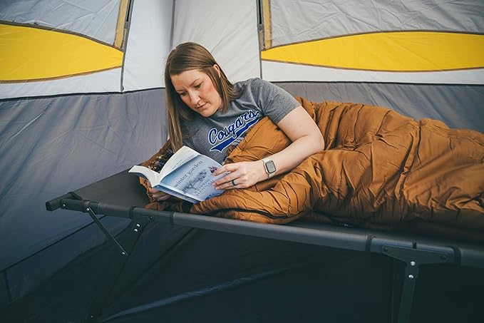Browning Camping Enterprise 0° Degree Sleeping Bag – Hooded Rectangular Cold Weather Canvas Sleeping Bag with Flannel Liner PolyLoft Insulation &amp Roll-Up Straps for Winter Camping