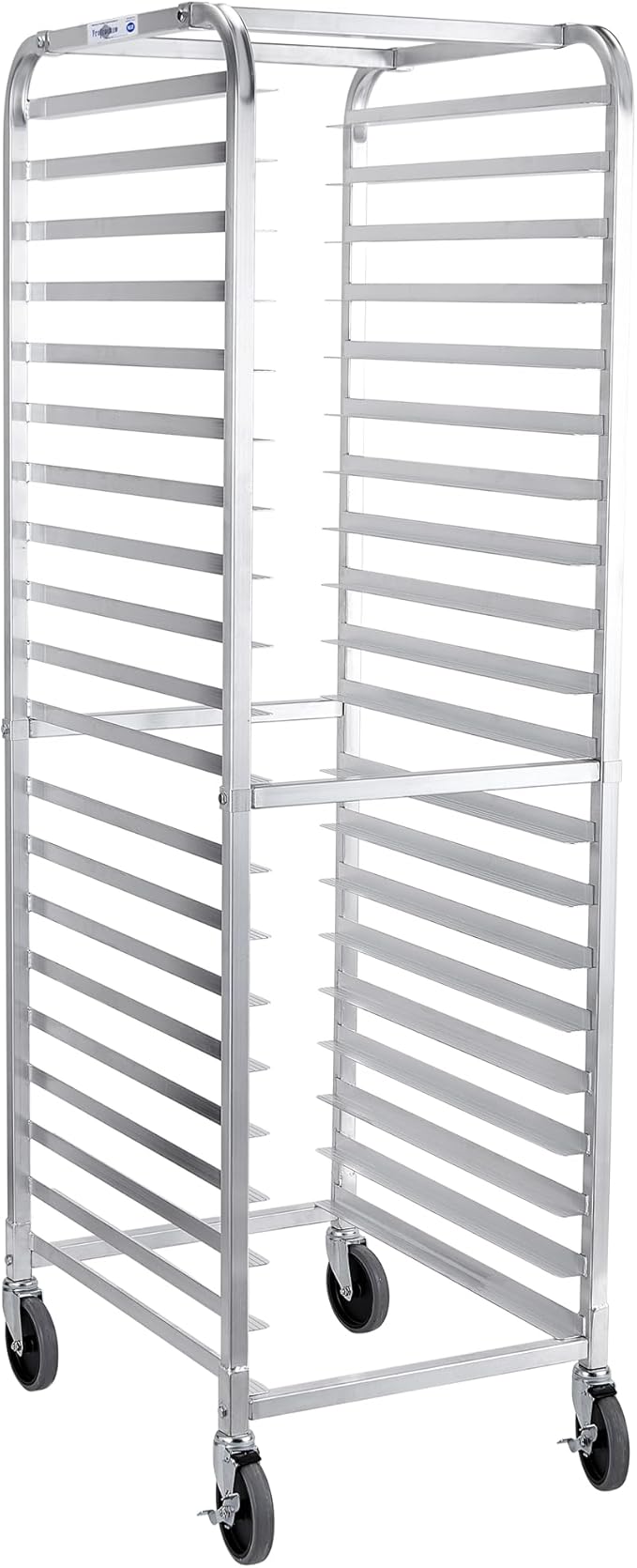 Profeeshaw Bun Pan Bakery Rack 20 Tier with Wheels Aluminum Racking Trolley Storage for Half or Full Sheets