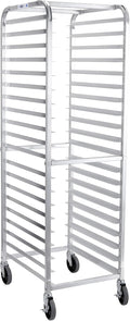 Profeeshaw Bun Pan Bakery Rack 20 Tier with Wheels Aluminum Racking Trolley Storage for Half or Full Sheets