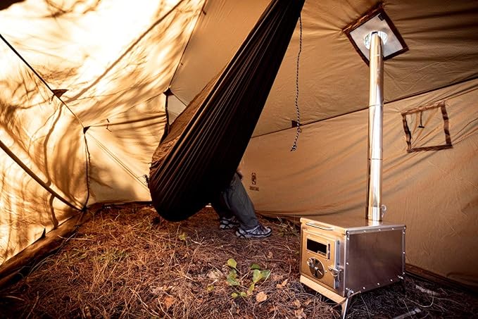 OneTigris TEGIMEN Hammock Hot Tent with Stove Jack - Spacious Versatile Wall Tent with Snow Skirt - 3000mm Waterproof