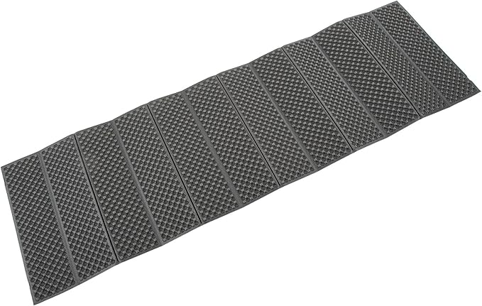 Foldable Sleeping Mat 2cm Thickness Egg Crate Foam Pad Black Bottom for Outdoor Camping (Dark Green)