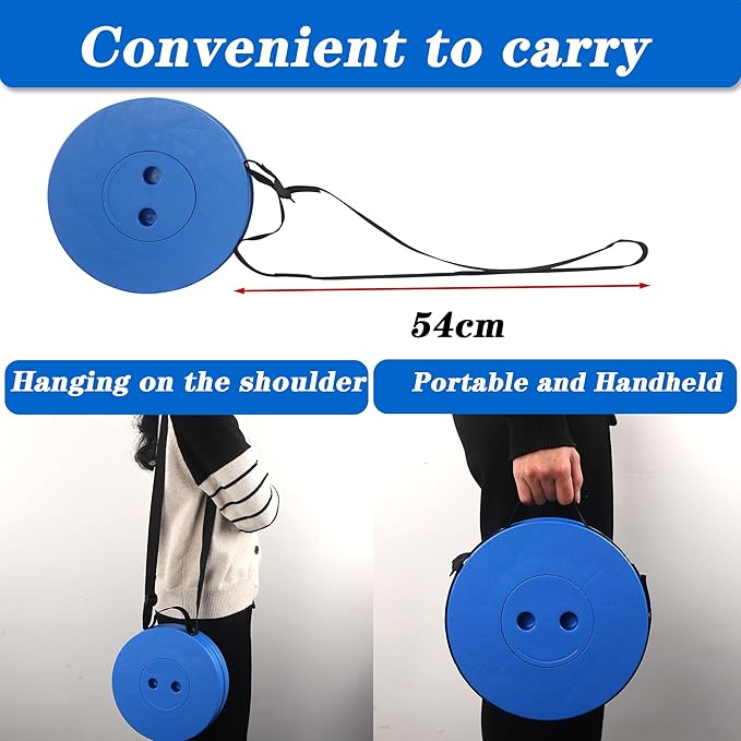 Collapsible Stools for Adults Portable Collapsible Stool Folding Stool Lightweight with Sturdy Versatile Telescoping for Camping Hiking BBQ Outdoor Adventure (Load Capacity 440lbs Blue)