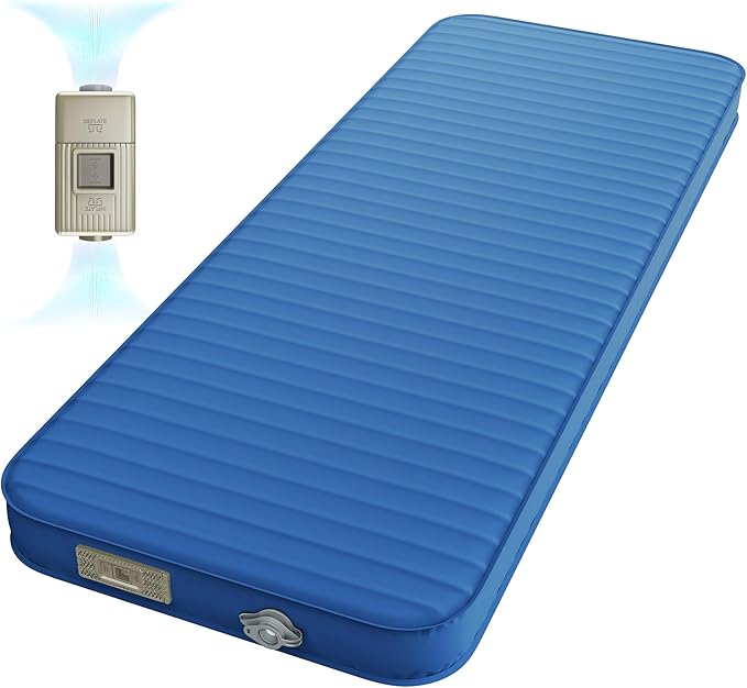 Sleeping Pad for Camping Self Inflating 4 Ultra-Thick Memory Foam Camping Mat with Built-in Electric Pump 9.5 R-Value Insulated Air Mattress Sleeping Pads for Car Travel Tent Cot