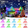 Permanent Outdoor Lights 150FT—Smart RGB Eave Lighting with App &amp Remote Control IP67 Waterproof for House Exterior Garden Holiday and Party Decor