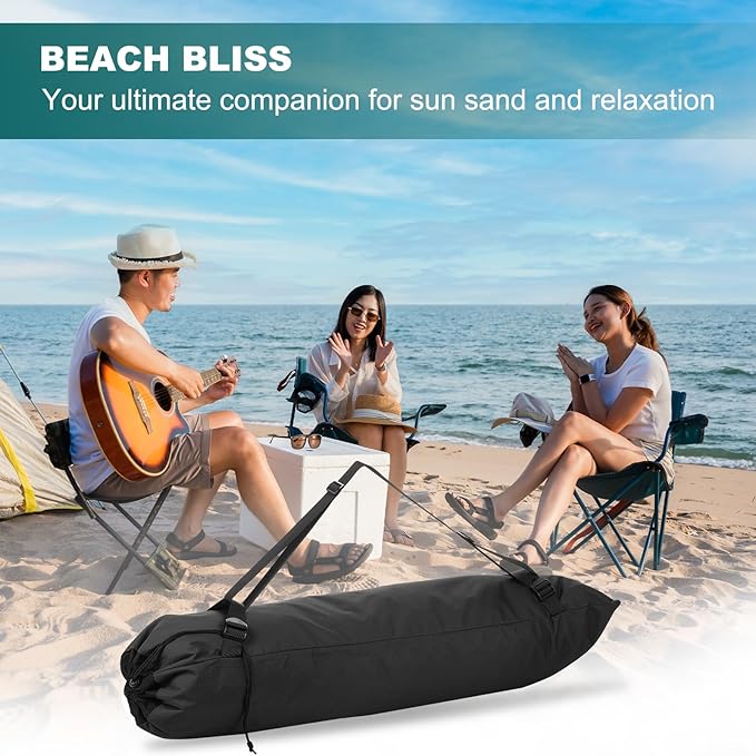 PATIKIL Foldable Camp Chair Replacement Bag Camping Chairs Folding Chair Carry Bag with Adjustable Shoulder Straps for Outdoor Camping Fishing Storage Black